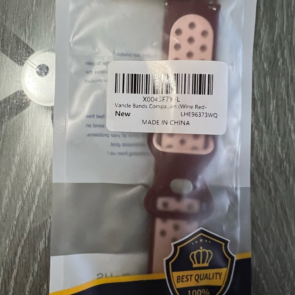 Vancle Wine Red and Pink Band